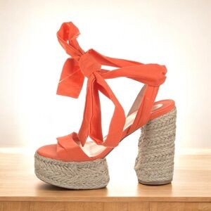 Authentic Christian Louboutin wedges wrap around size 41